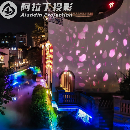 古镇图案灯亮化